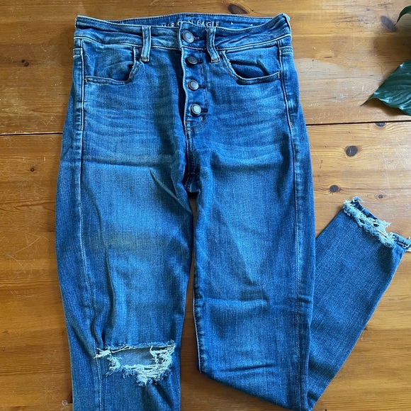 American Eagle Outfitters Light Blue Jeggings - Picture 2 of 8